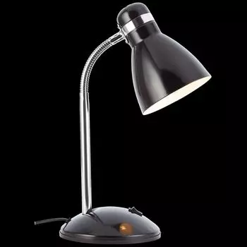 Лампа настольная, 34 х 14 см, Е27, макс. 25 Вт, поворотная, черная. Lightbox, черный