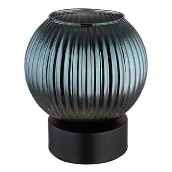 Лампа настольная черная, бензиновое стекло, H 17 см Globo Lighting