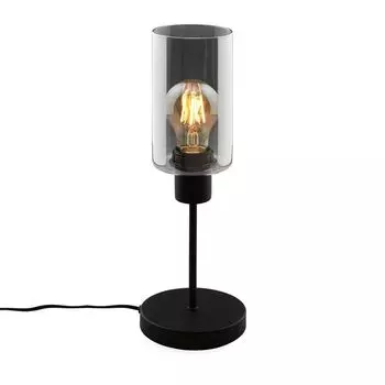 Лампа настольная, черный, дымчатое стекло, 1xE27/макс.10Вт Briloner