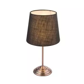 Лампа настольная JAROME, медь, кабель 1,5 м, круглая, текстиль Globo Lighting, черный