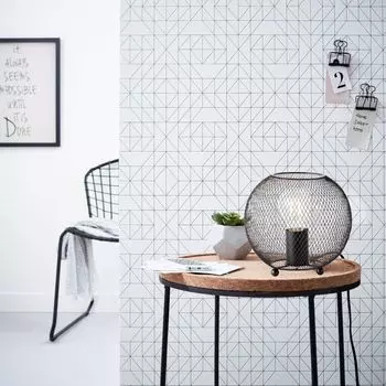 Лампа настольная, высота 18 см, 20 см, выключатель, Е27, 60 Вт, металл, черный Lightbox