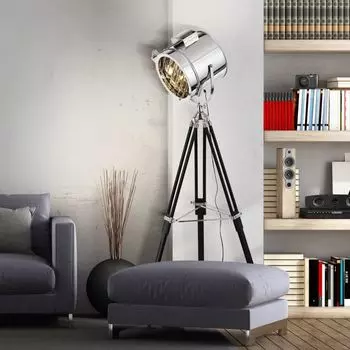 Лампа-тренога, декоративный поворотный торшер со штативом Lightbox, черный
