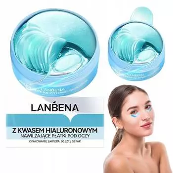 Lanbena Eye Mask Hydrogel Gel Pads Hyaluronic Acid 60 шт.