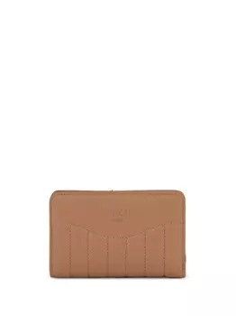 Lancel кошелек с тисненым логотипом, коричневый