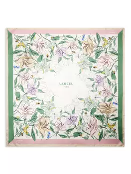 Lancel платок Tutti Fleuri, розовый