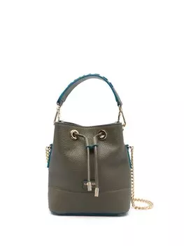 Lancel сумка-ведро Ninon с нашивкой-логотипом, зеленый