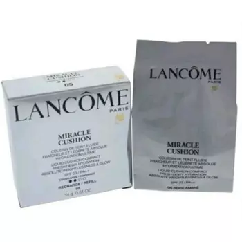 Lancome Miracle Cushion Liquid Cushion Компактная тональная основа №05 Янтарно-бежевый Новинка Lancme