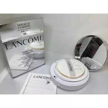 Lancome Paris Miracle Cushion Compact Hydration SPF23 PA+++ Оттенок 04 Медово-бежевый Lancme