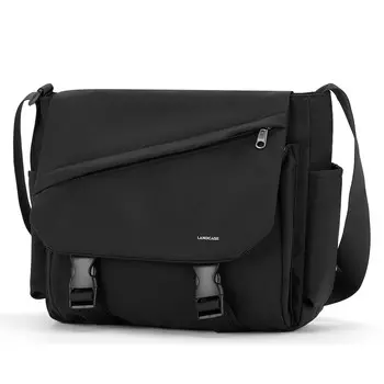 LANDCASE Сумка-мессенджер из ткани, сумки через плечо, унисекс, черная/белая