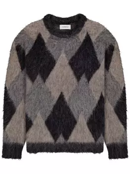 Laneus джемпер с узором аргайл, черный