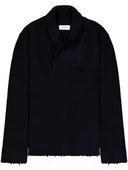 Laneus джемпер с воротником-шалькой, черный