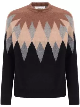 Laneus джемпер вязки интарсия, черный