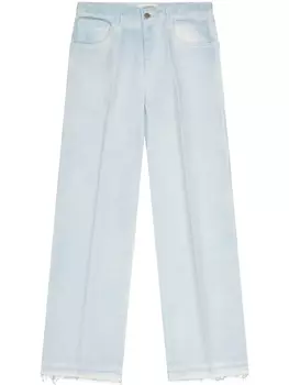 Laneus габардиновые джинсы свободного кроя, синий