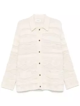 Laneus кардиган фактурной вязки, белый