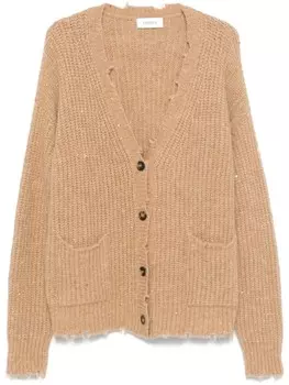 Laneus кардиган с пайетками, коричневый
