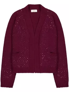 Laneus кардиган с перфорацией, красный