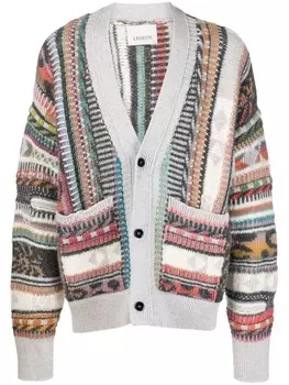 Laneus кардиган с V-образным вырезом, серый