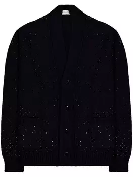 Laneus кардиган со стразами, черный