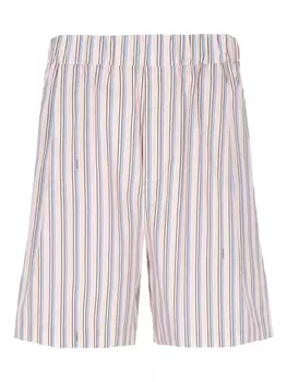 Laneus полосатые шорты-бермуды, розовый