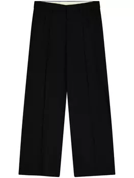 Laneus широкие брюки из вирджинской шерсти, черный