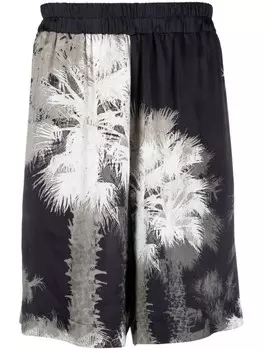 Laneus шорты с принтом, черный