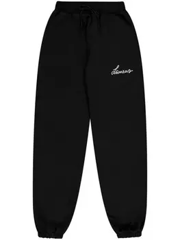 Laneus спортивные брюки с вышитым логотипом, черный