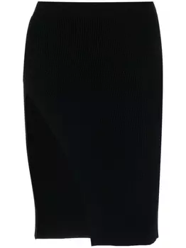 Laneus юбка миди асимметричного кроя, черный