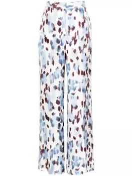 Lanvin брюки с принтом, синий