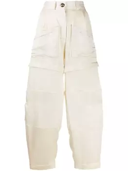 Lanvin брюки широкого кроя, нейтральный цвет