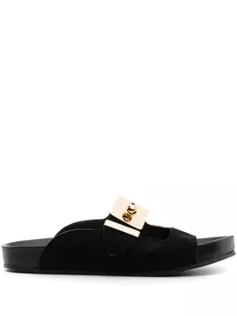 Lanvin декорированные шлепанцы, черный