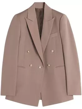 Lanvin двубортный шерстяной блейзер, коричневый