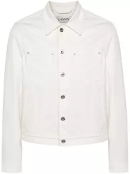 Lanvin джинсовая куртка с нашивкой-логотипом, белый