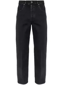 Lanvin джинсы с тисненым логотипом, черный