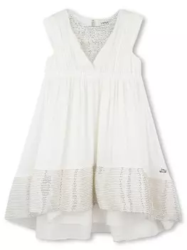 Lanvin Enfant декорированное платье, белый