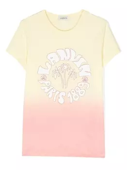 Lanvin Enfant футболка с эффектом омбре, желтый