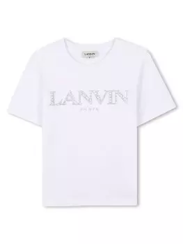 Lanvin Enfant футболка с логотипом, белый