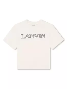Lanvin Enfant футболка с логотипом, желтый