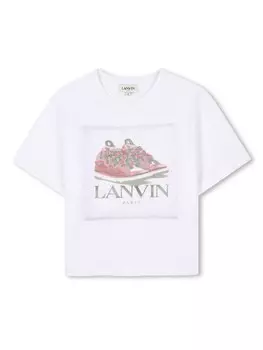 Lanvin Enfant футболка с принтом, белый
