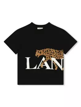 Lanvin Enfant футболка с принтом Hobo Cat, черный