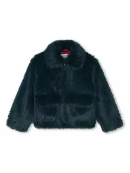 Lanvin Enfant шуба из искусственного меха, зеленый