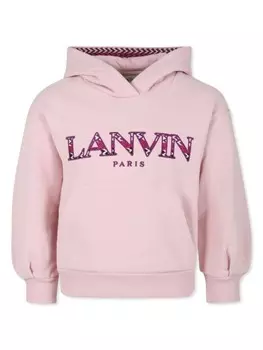 Lanvin Enfant толстовка с капюшоном, розовый