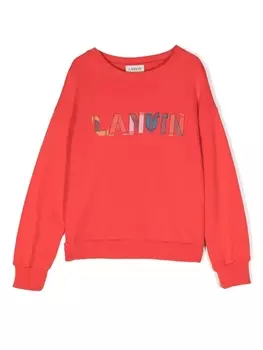 Lanvin Enfant толстовка с логотипом, красный