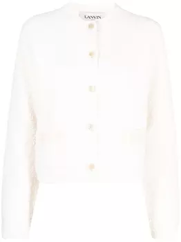 Lanvin фактурный кардиган на пуговицах, белый
