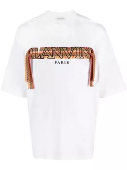 Lanvin футболка Curb с вышивкой, белый