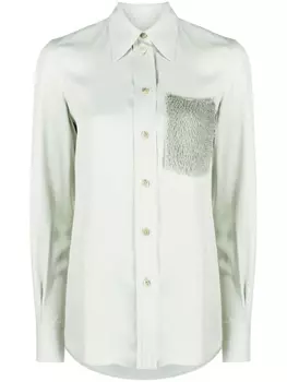 Lanvin футболка с карманом, зеленый