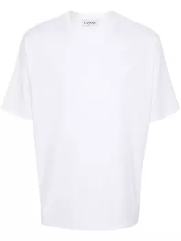Lanvin футболка с вышитым логотипом, белый