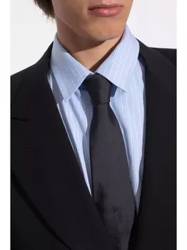 Lanvin галстук с заостренным кончиком, синий