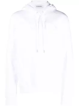 Lanvin худи с вышитым логотипом, белый