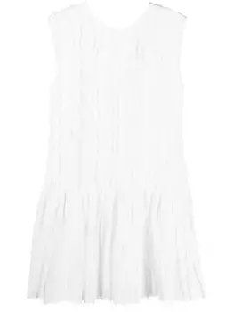 Lanvin короткое платье-трапеция с бахромой, белый