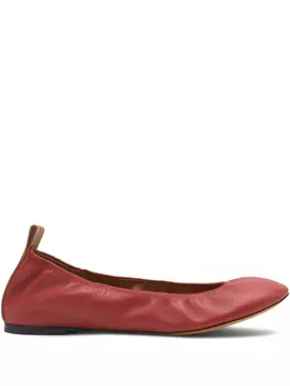 Lanvin кожаные балетки, красный